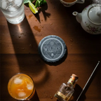 round slate coaster Adirondack design