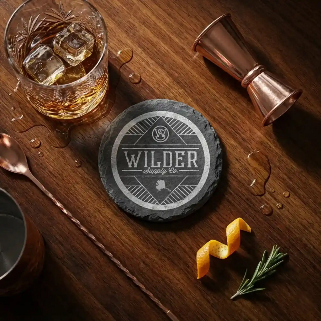 Round Slate Coaster