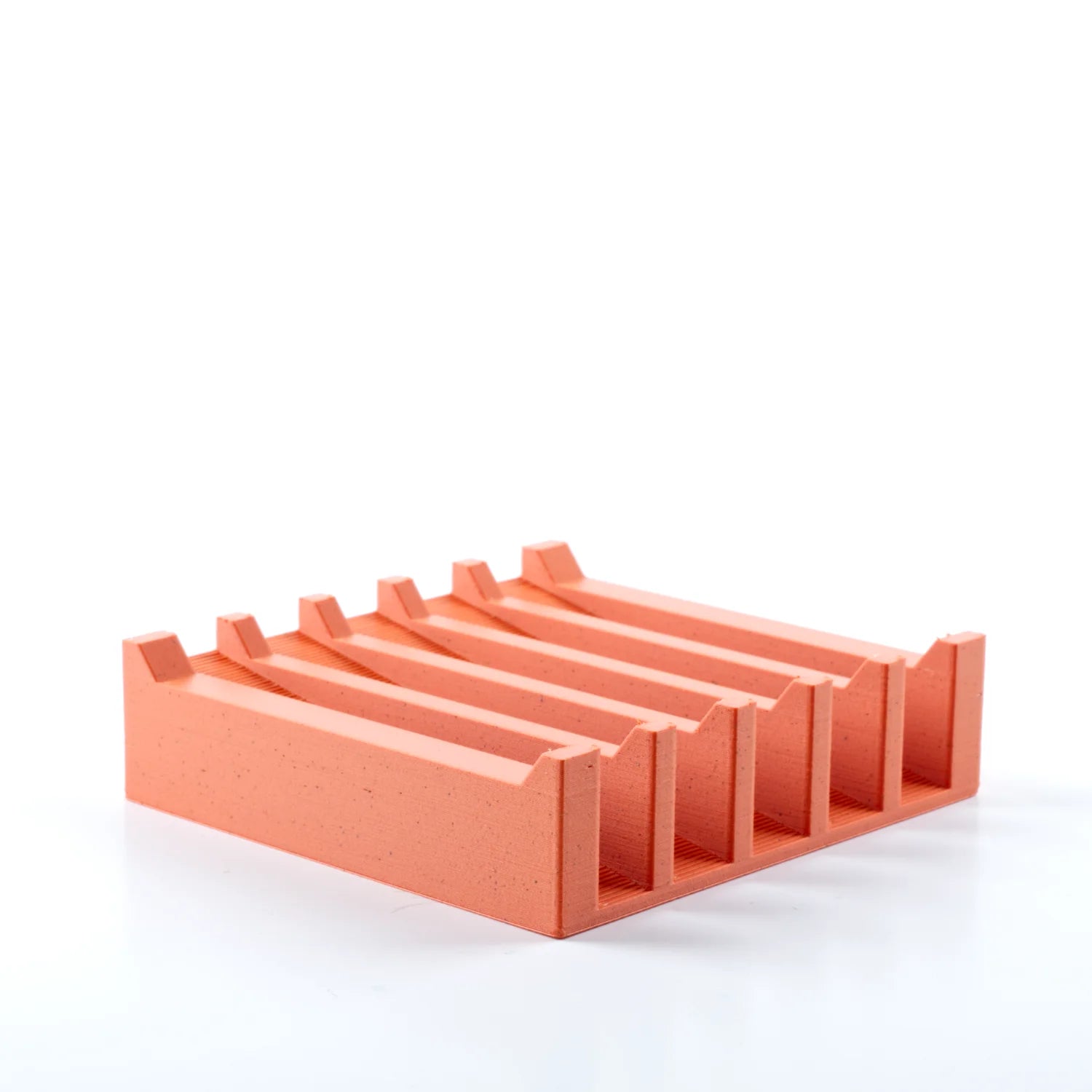 small terracotta biodegradable soap dish 3d printed from plant-based filament. made in Alaska