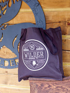 brown cotton tote bag