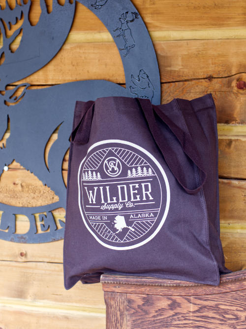 brown cotton tote bag