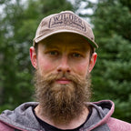 dark brown embroidered vintage trucker hat