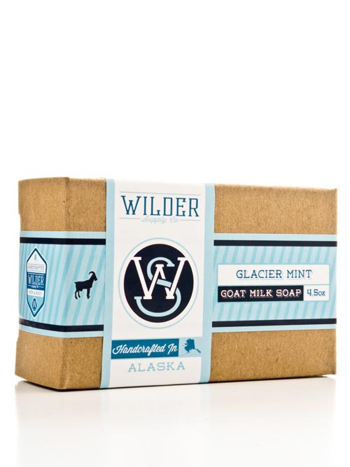 Glacier Mint goat milk soap is a blend of cooling peppermint and refreshing spearmint