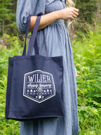 Navy Badge - Canvas Tote
