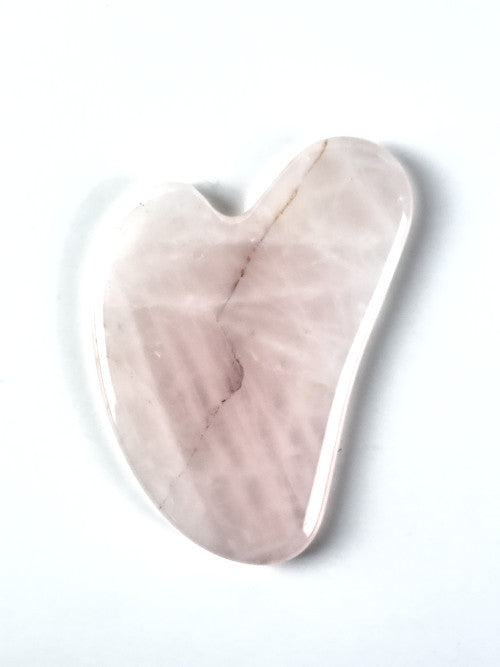 Rose quarts gua sha facial tool