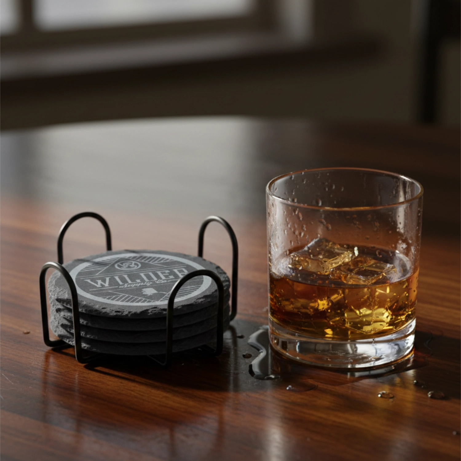 Round Slate Coaster