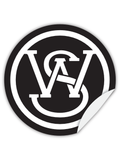 Round B&W Logo Sticker