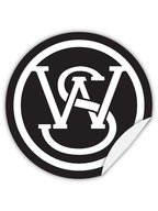 Round B&W Logo Sticker