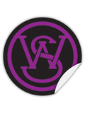 Round Purple Logo Sticker