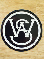 Round B&W Logo Sticker