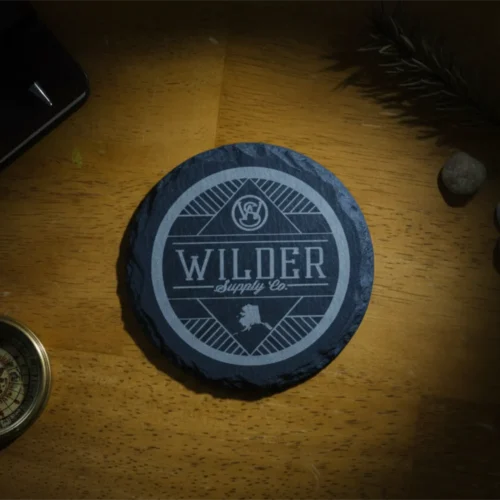 round slate coaster